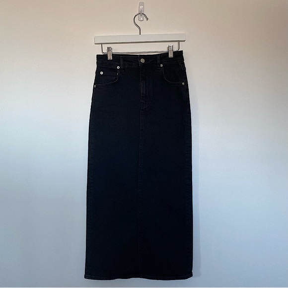 Maje black denim maxi skirt with a slit in the back - size 36 (S) - Picture 3 of 12